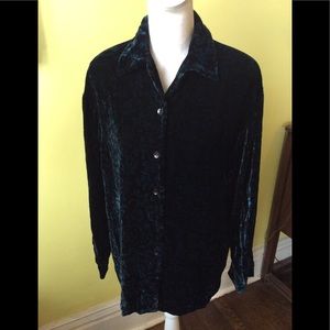 Jones New York LS Black Velvet Oversized Top 4